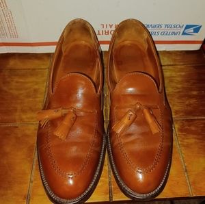 Vintage Mens Alden Brown Tassel Shoes 10 AA/B